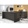 Bestar Prestige + U-Shaped Workstation with One Pedestal, Bark Gray/Slate 99871-000047